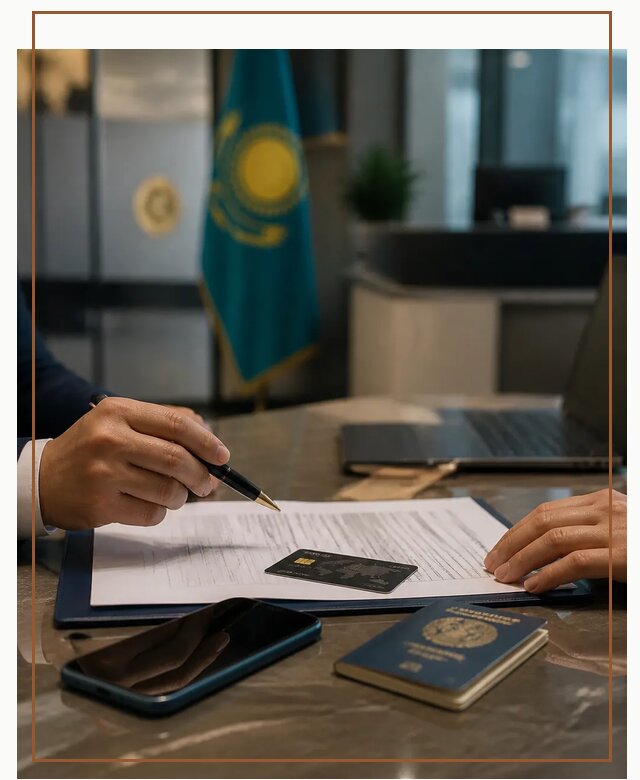 Открытие счета и банковской карты в Казахстане в Малгобеке